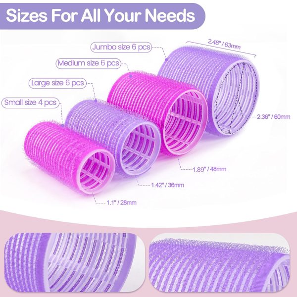 33 Piece Hair Rollers set, Self Grip Hair Rollers for Long Medium Short - Image 3