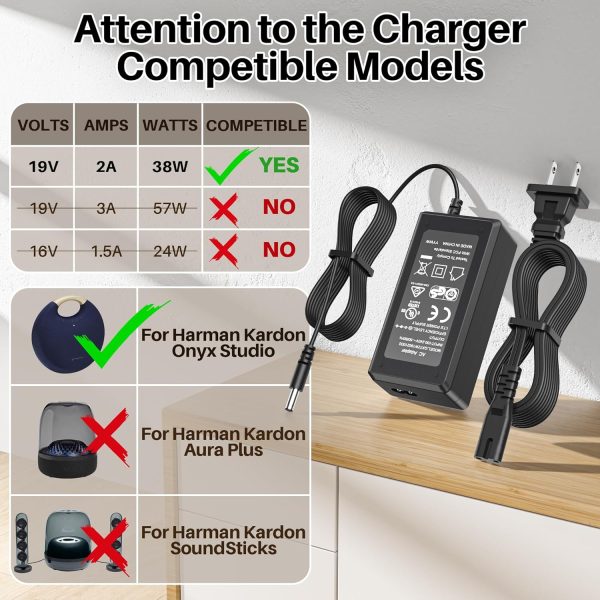 for Harman Kardon Charger for Harman Kardon Speaker Onyx Studio 8 7 6 5 4 3 - Image 3