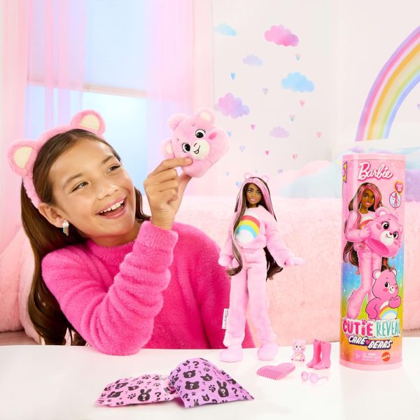 Barbie Cutie Reveal Doll & Accessories, Care Bears Series, Fashion Doll - Image 2
