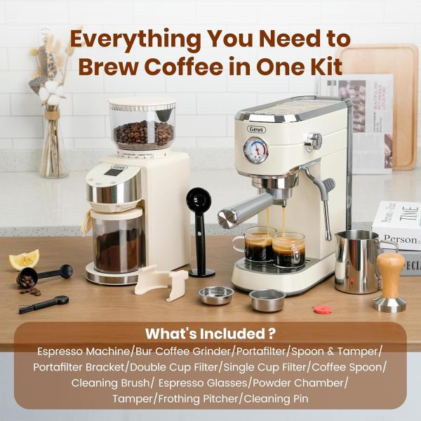 Gevi Espresso Machine 20 Bar with Grinder，Professional Espresso Maker with - Image 2