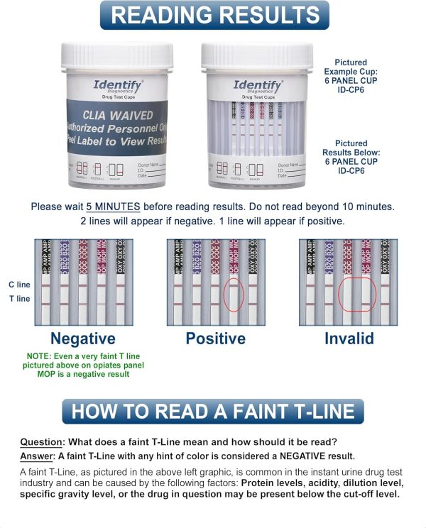 Drug Test Cups - 50 Pack - 12 Panel CLIA Waived Instant Urine Drug Test Kit - Image 5