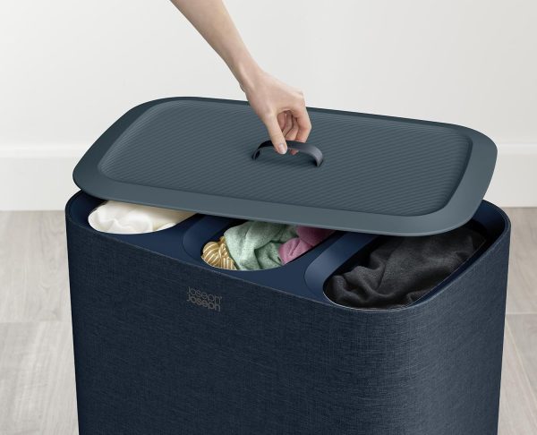 Joseph Joseph Tota Trio 90-liter Laundry Hamper Separation Basket with Lid - Image 5