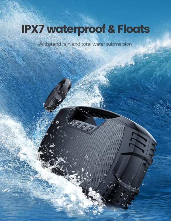 IPX7 Waterproof Bluetooth Speaker, 40W(60 Peak) Portable Wireless Speaker - Image 3