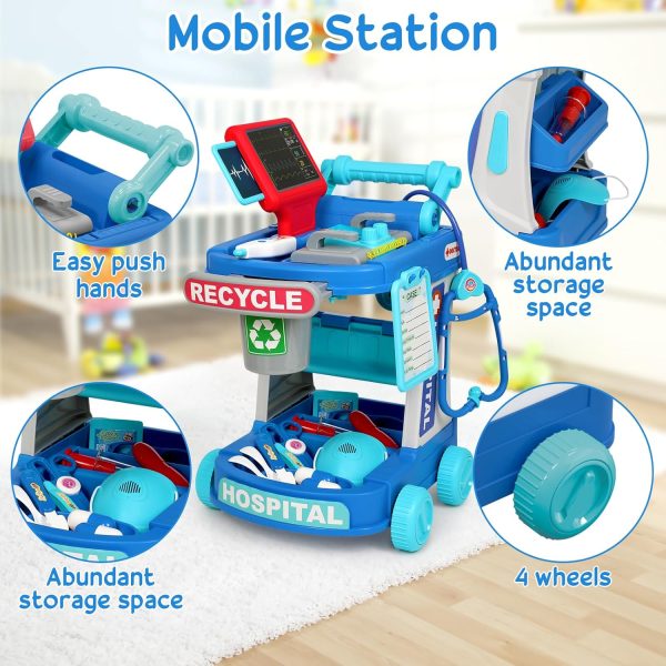 Doctor Kit for Toddlers 3-5 With 21pcs Medical Kit Toy Doctor Cart - Image 5