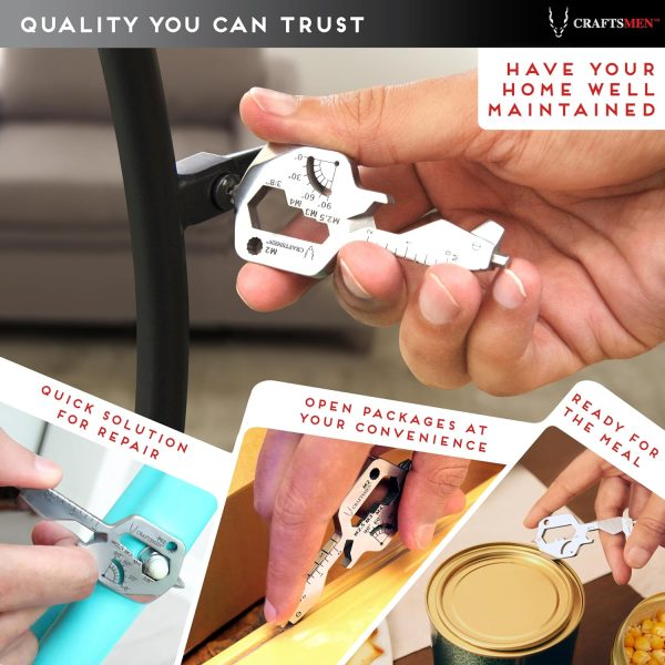 CRAFTSMEN MULTI TOOL KEY 20 IN 1 | Key Chain Utility Gadget | Key Multitool - Image 3