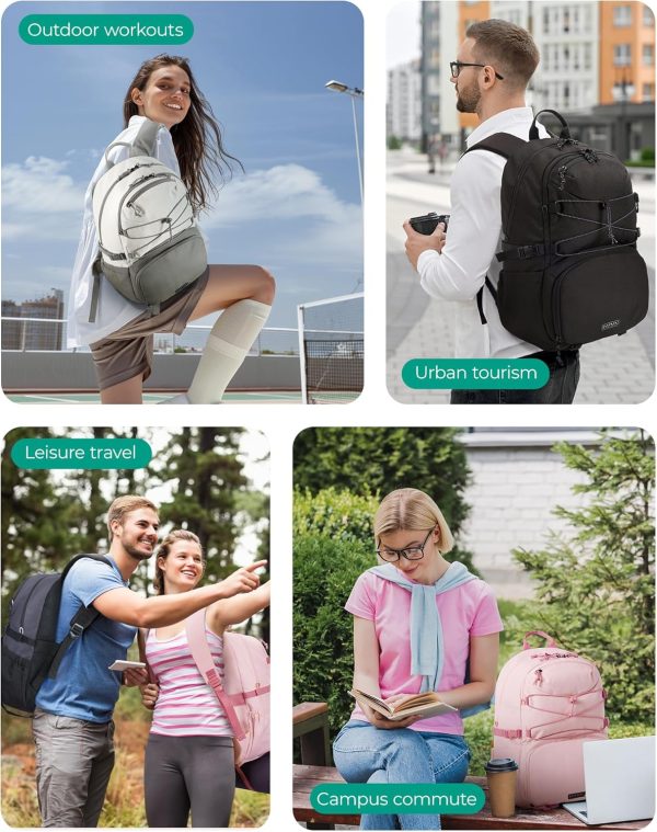 BAGSMART Travel Backpack, 15.6" Outdoor Gym Backpack for Men Women, Stylish - Image 2
