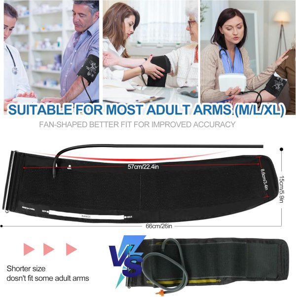 Universal 9"-21" Blood Pressure Replacement Cuff - Wide-Range Fan-shape - Image 5