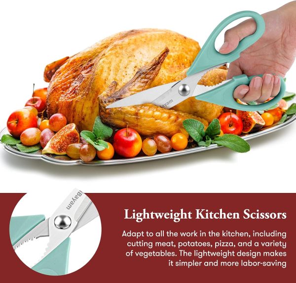 Kitchen Shears, iBayam Kitchen Scissors All Purpose Heavy Duty Meat - Image 5