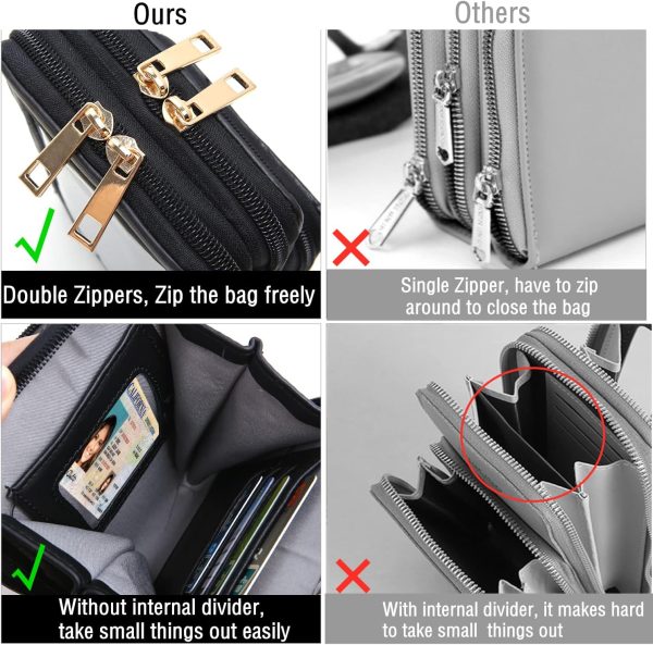 Crossbody Cellphone Purse Women Touch Screen Bag RFID Blocking Wallet - Image 3