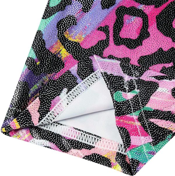 Vieille Gymnastics Leotards for Girls Sleeveless Sparkly Biketards Cute - Image 4