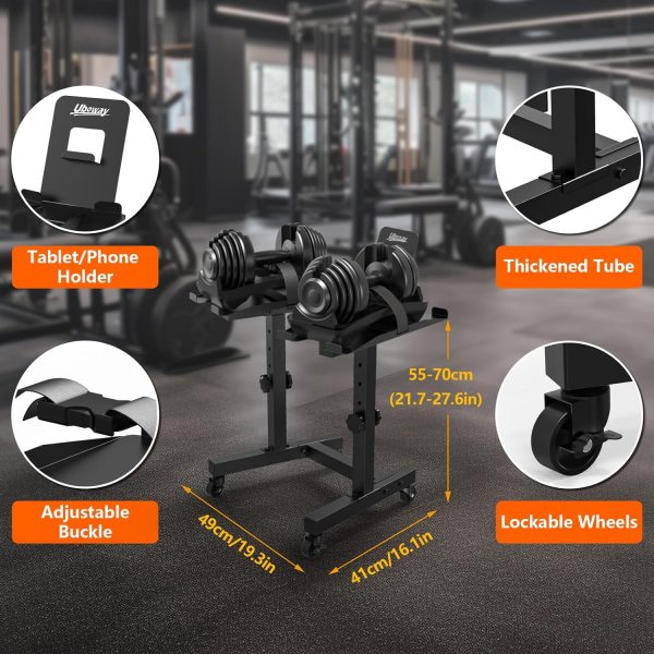 Uboway Adjustable Dumbbell Stand- Dumbbell Rack with 4 Level Height - Image 3