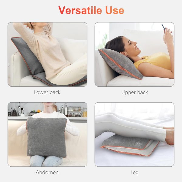 COMFIER Foldable Massage Chair pad,Rechargeable Shiatsu Back Massager with - Image 5
