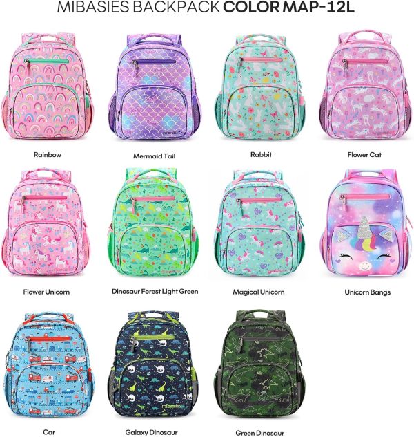 mibasies Girls Backpack for Elementary School, Backpack for Girls 5-8, - Image 8