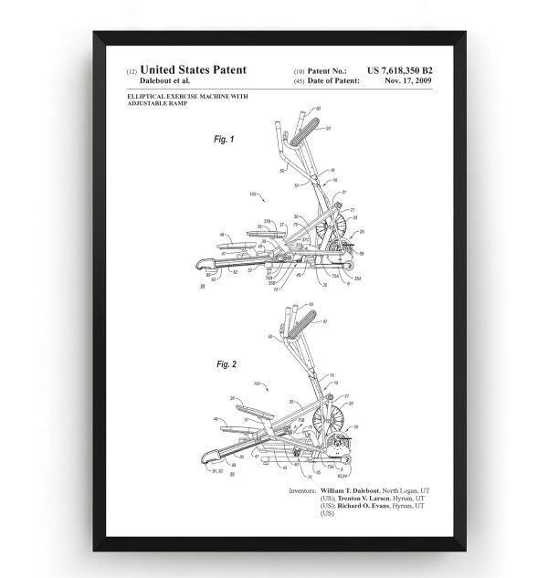 Magic Posters Elliptical Exercise Machine 2009 Patent Print - Gym Sports - Image 6