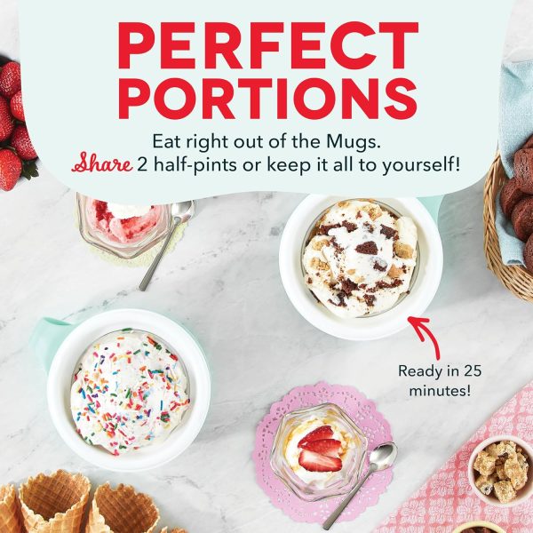 DASH My Mug Ice Cream Maker Machine (Aqua): Multi-Purpose Soft Serve Ice - Image 3
