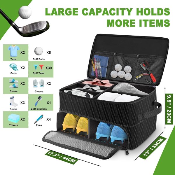 Yirilan 2 Layers Golf Trunk Organizer, Golf Accessories, Waterproof and - Image 3