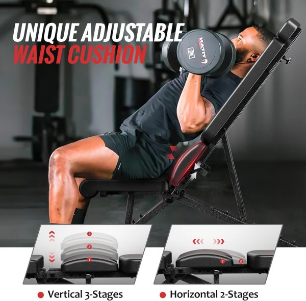 Adjustable Weight Bench for Home Gym with Headrest - Foldable Workout Bench - Image 3