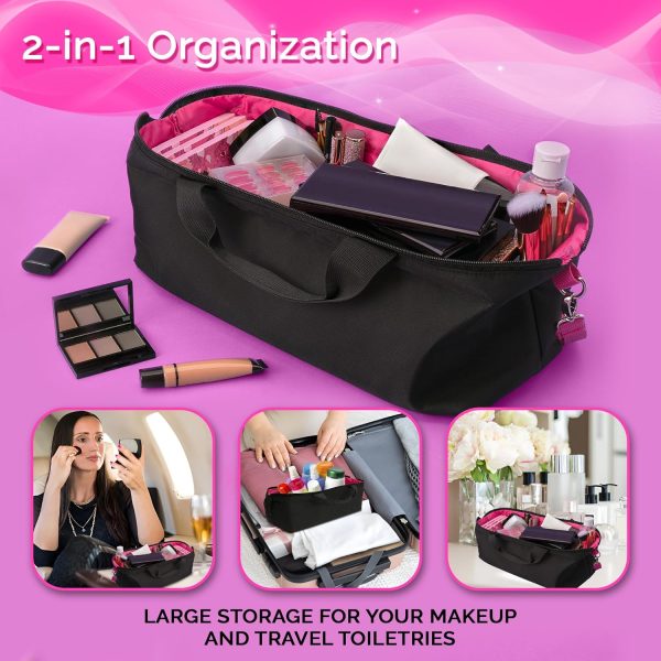 Hair Tool Travel Bag with Heat Resistant Mat for Flat Iron, Straighteners, - Image 7