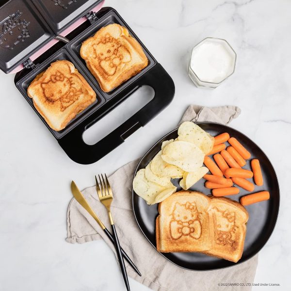 Uncanny Brands Hello Kitty Grilled Cheese Maker- Panini Press and Compact - Image 2