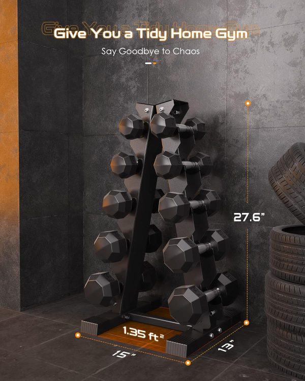 Dumbbell Rack Stand Only, Weight Rack for Dumbbells Compact A-Frame Home - Image 6