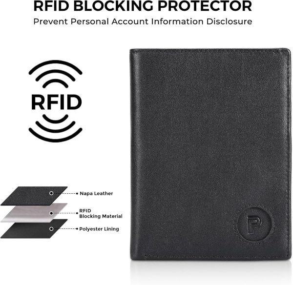 Polare Luxury RFID Blocking Leather Passport Holder Travel Wallet For Men - Image 2