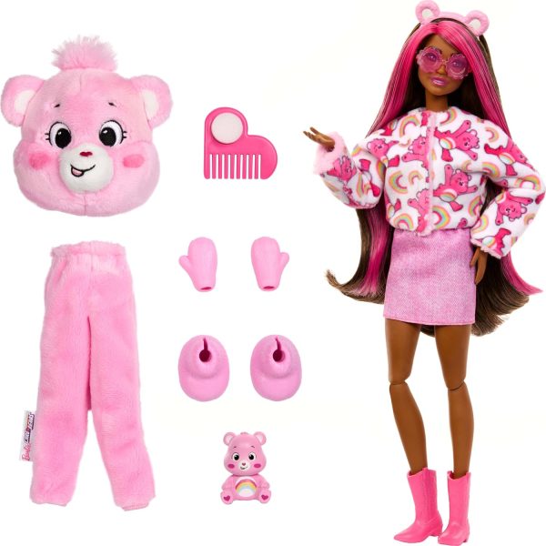 Barbie Cutie Reveal Doll & Accessories, Care Bears Series, Fashion Doll - Image 6