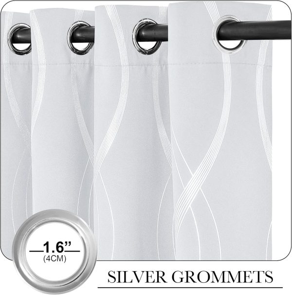 NICETOWN Room Darkening Curtains for Living Room - Easy Care Solid Thermal - Image 3