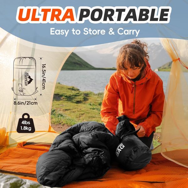 MEREZA Sleeping Bags XL for Adults Mens Large Wide Sleeping Bag for Camping - Image 5
