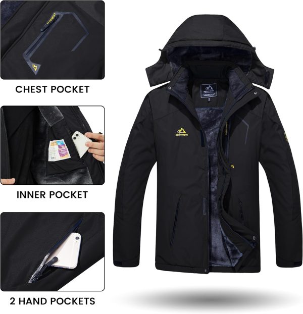 TACVASEN Men's Winter Skiing Jackets Water Resistant Fleece Coats Insulated - Image 5