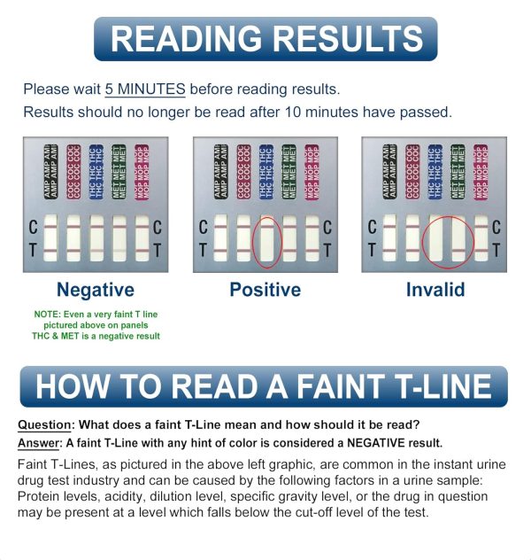 Drug Test Cards - 100 Pack - 5 Panel Dip CLIA Waived Instant Urine Drug - Image 5