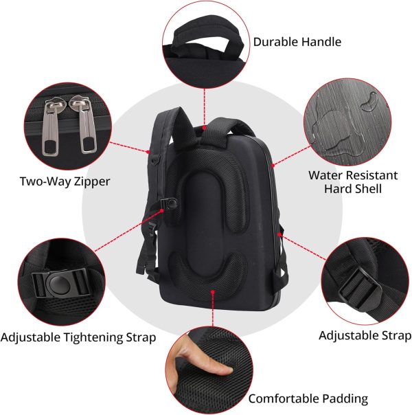Avata 2 Case Backpack, Waterproof Travel Case Hard Shell Shoulder Bag for - Image 3