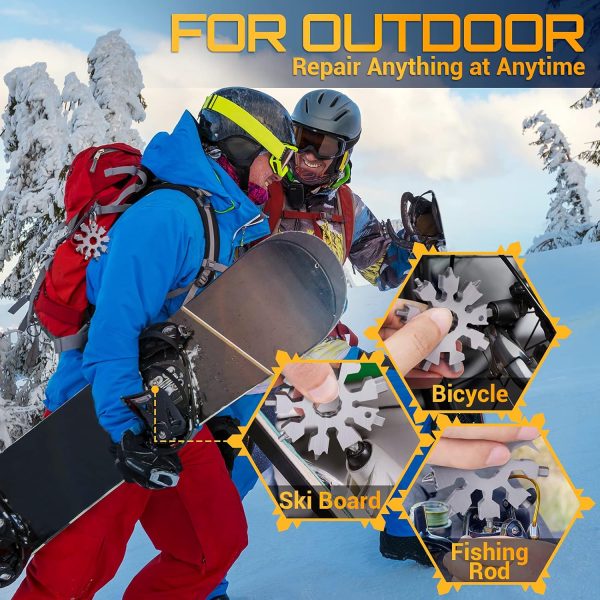 Snowflake Multi Tools Gifts for Men Christmas Stocking Stuffers for Men - Image 4