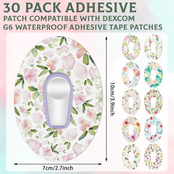 Panelee 30 Pcs 10 Styles Adhesive Patches Compatible with Dexcom G6 - Image 2