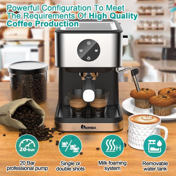 IAGREEA Espresso Machine 20 Bar, Professional Espresso Maker with Milk - Image 2