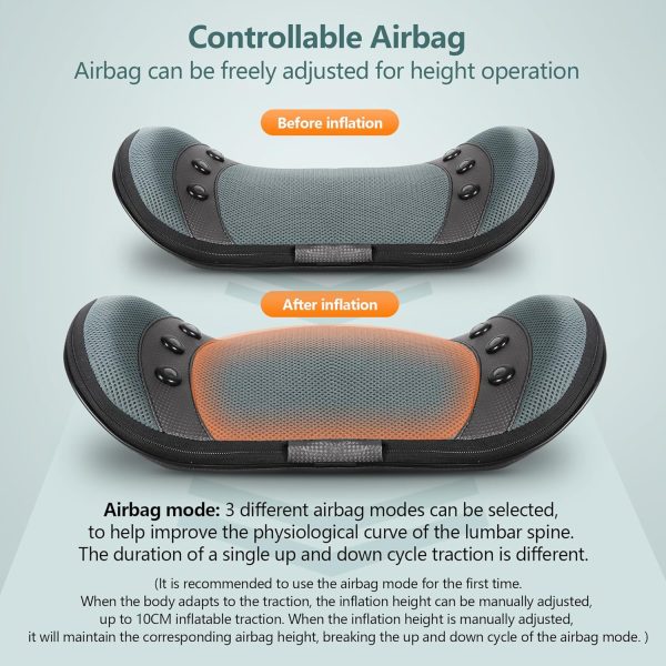 Heated Lumbar Back Traction Device with Back Traction Support and Waist - Image 3