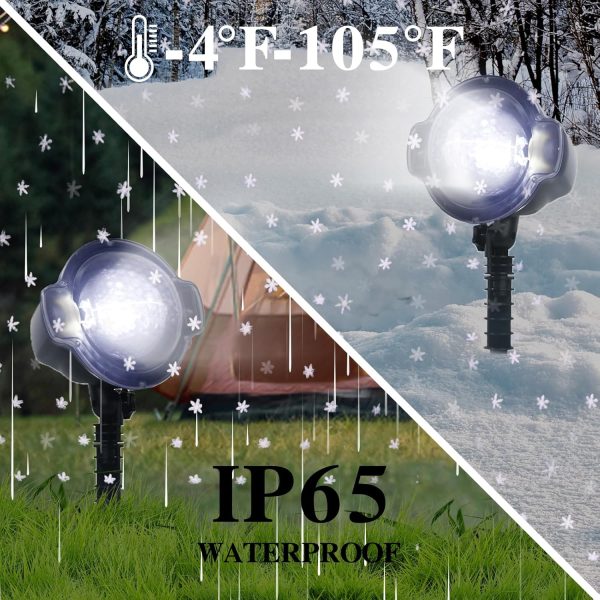 Christmas Snowflake Outdoor Projector Light, Xmas Decorations Holiday - Image 5