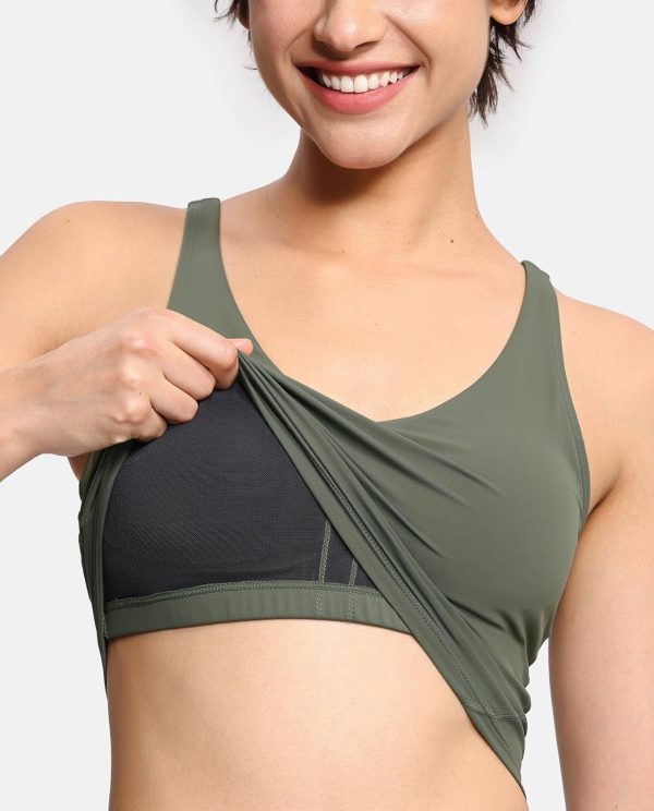 THE GYM PEOPLE Womens' Sports Bra Longline Wirefree Padded with Medium - Image 4