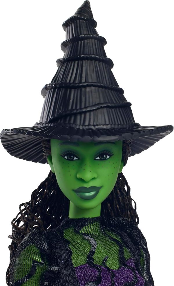 Mattel Universal Wicked Elphaba Fashion Doll & Accessories with Green Skin, - Image 3