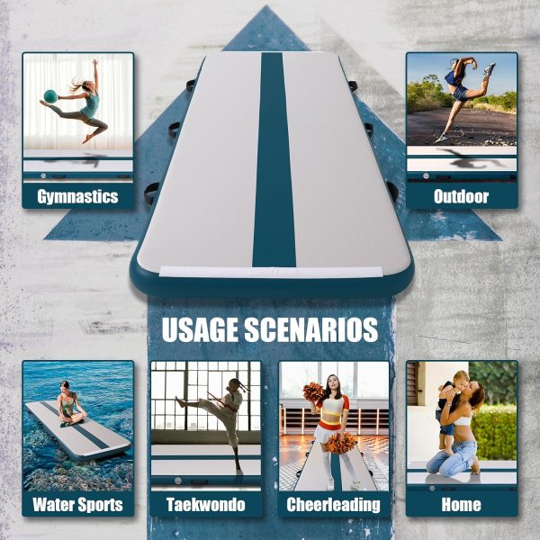FEATH-R-LITE Gymnastics Mat Inflatable Air Tumble Track 10ft Tumbling Mat - Image 5