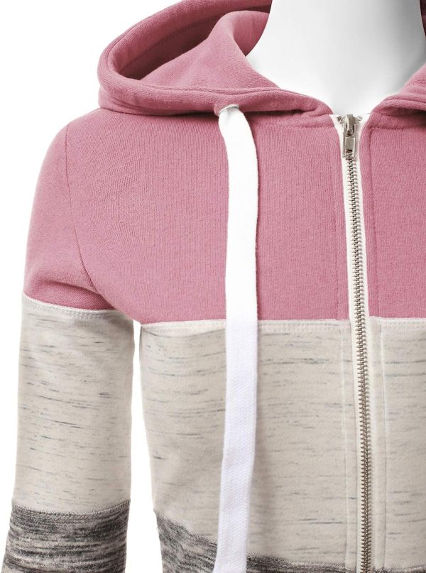 DOUBLJU Lightweight Thin Zip-Up Hoodie Jacket for Women with Plus Size - Image 4