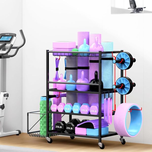 Dumbbell Rack, Weight Rack for Home Gym, 650LBS Metal Home Gym Storage with - Image 8