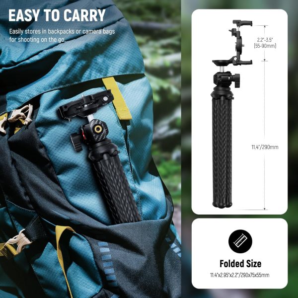 NEEWER Flexible Tripod with Remote, Mini Camera Phone Tripod Stand with - Image 7