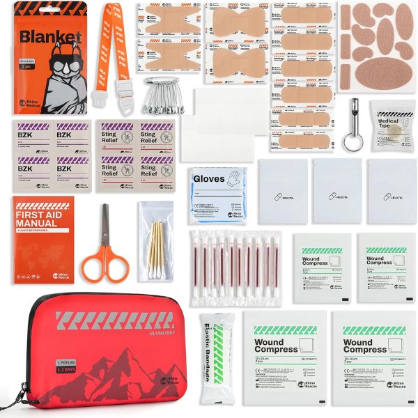 RHINO RESCUE Mini First Aid Kit Ultralight Waterproof Medical Kit for - Image 3