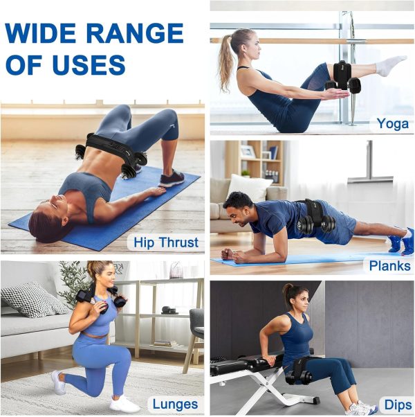 Hip Thrust Belt, Dumbbell Belt with 6.5mm Thick Non-slip Padding for Safety - Image 6