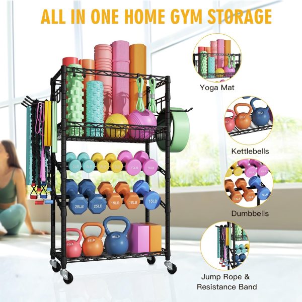 Dumbbells Rack Storage Rack, Portable Home Gym Storage, Yoga Mat Storage - Image 4
