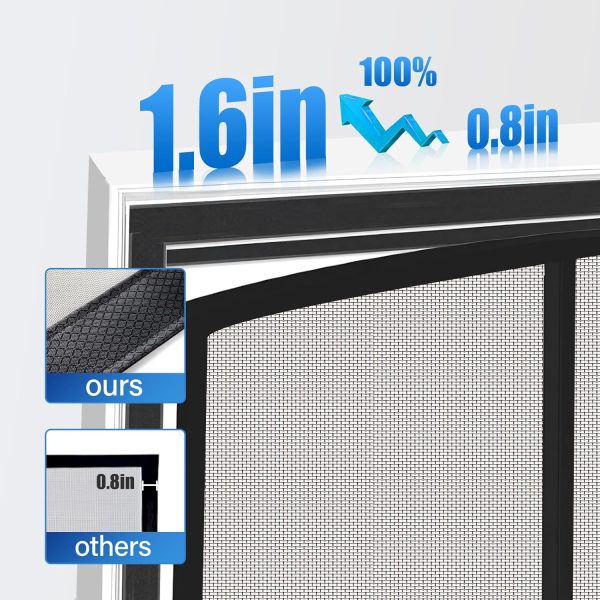Magnetic Screen Door Upgraded PET Mesh Stronger Than Fiberglass and - Image 5