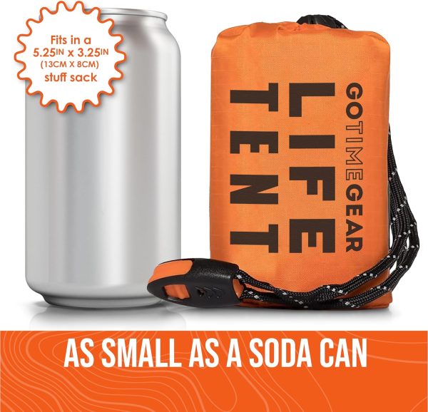 Go Time Gear Survival Life Tent • 2 Person Mylar Emergency Shelter Tube - Image 5