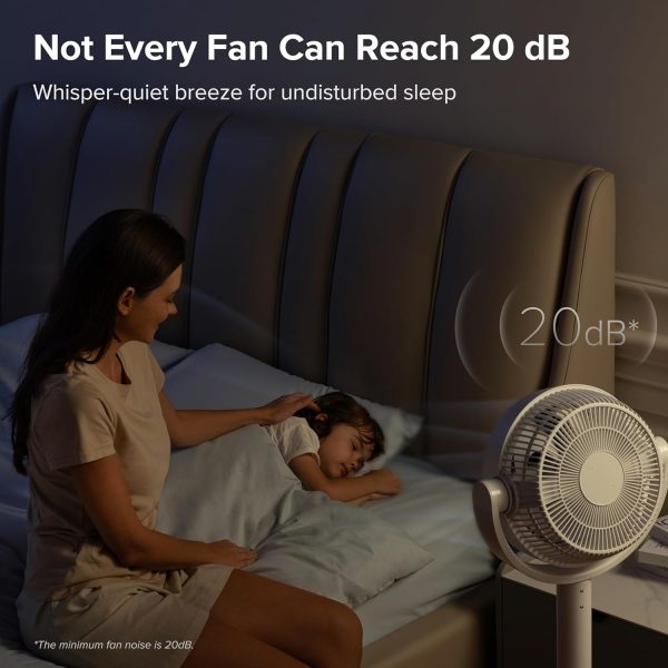 Levoit Standing Fan for Bedroom, 82ft CirculAir 120°Oscillating Fan, 20dB, - Image 6