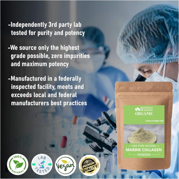 Organic Marine Collagen Powder 100% Pure Natural 200 Gram / 7.05 oz - Image 3