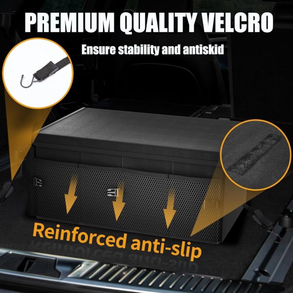MIKKUPPA Car Trunk Organizer - 65L Collapsible Trunk Organizer with Lid, - Image 4